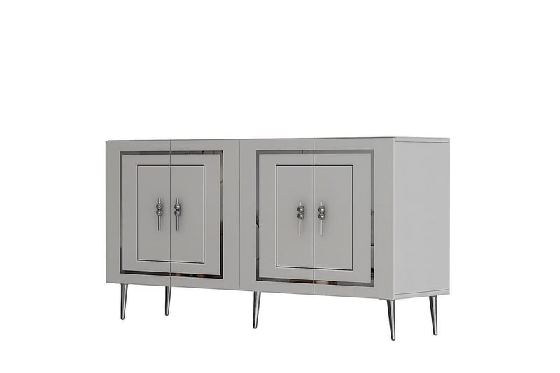 Talon Konsolbord 150 cm, Hvid/Sølv