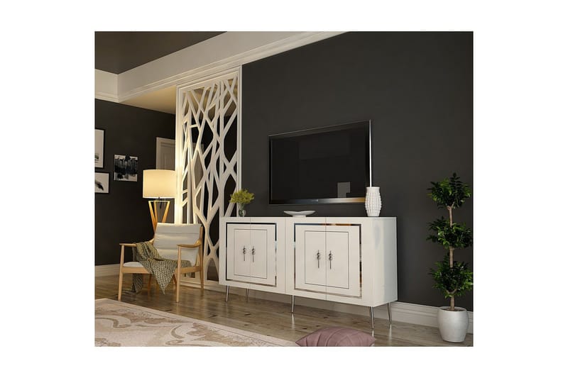 Talon Konsolbord 150 cm - Hvid/Sølv - Møbler - Borde - Aflastningsbord - Entrébord