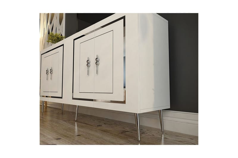 Talon Konsolbord 150 cm - Hvid/Sølv - Møbler - Borde - Aflastningsbord - Entrébord
