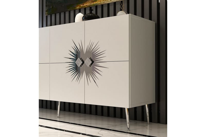 Tari Konsolbord 150 cm - Hvid/Sølv - Møbler - Borde - Aflastningsbord - Entrébord