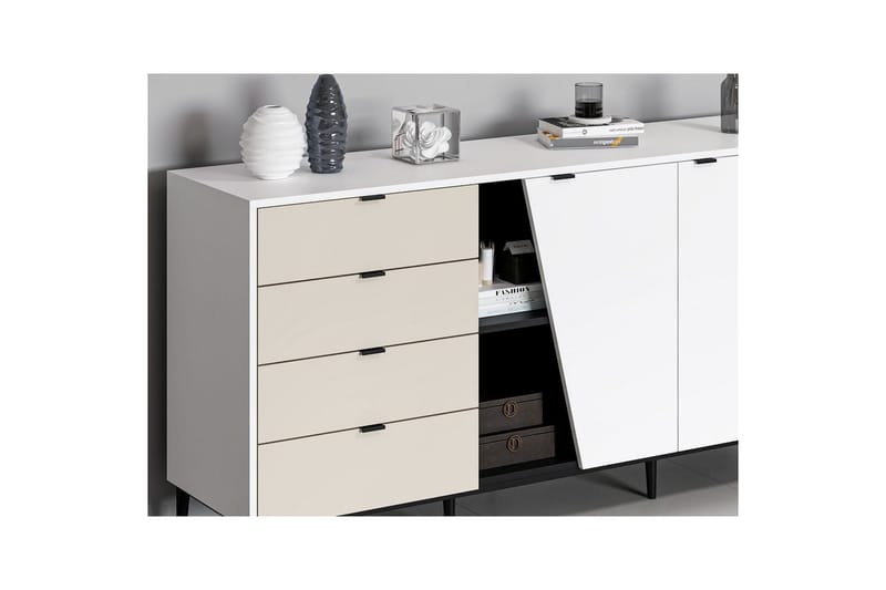 Tarnen Konsolbord 180 cm - Sort/Sand/Hvid - Møbler - Borde - Aflastningsbord - Entrébord