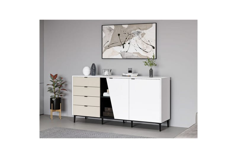 Tarnen Konsolbord 180 cm - Sort/Sand/Hvid - Møbler - Borde - Aflastningsbord - Entrébord