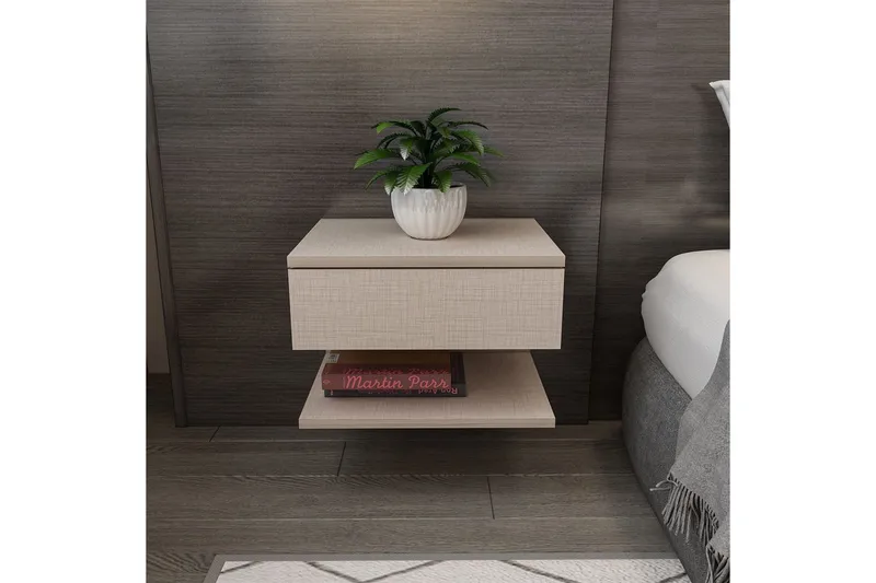 Telo Natbord 45 cm - Beige - Møbler - Borde - Aflastningsbord - Sengebord