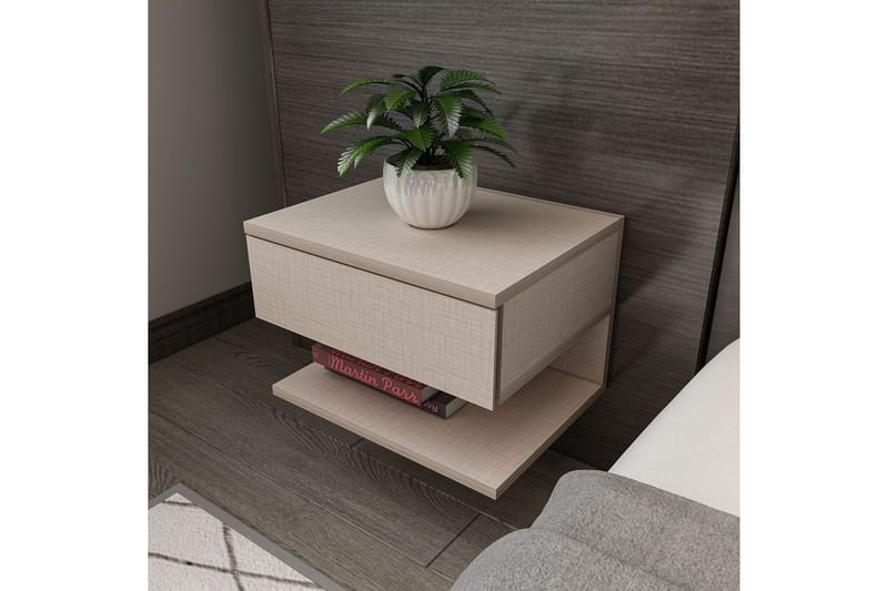 Telo Natbord 45 cm - Beige - Møbler - Borde - Aflastningsbord - Sengebord