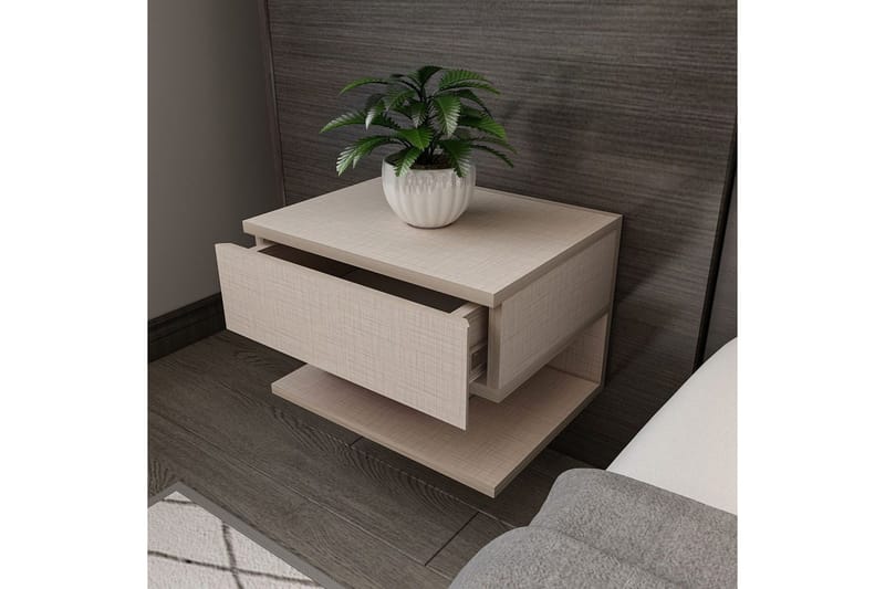 Telo Natbord 45 cm - Beige - Møbler - Borde - Aflastningsbord - Sengebord