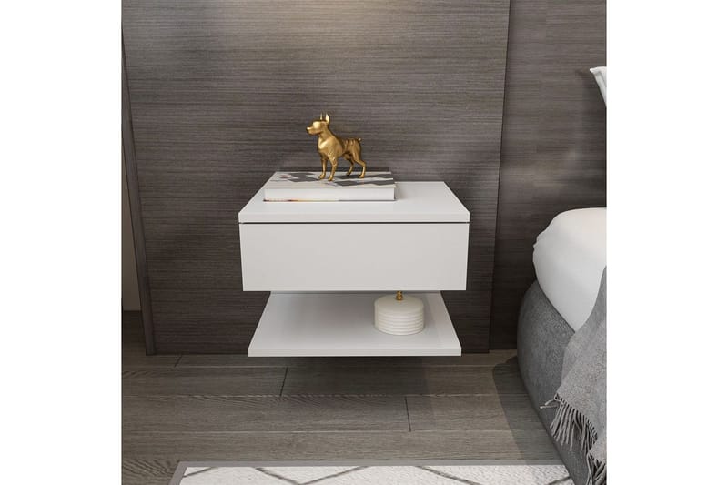 Telo Natbord 45 cm - Hvid - Møbler - Borde - Aflastningsbord - Sengebord