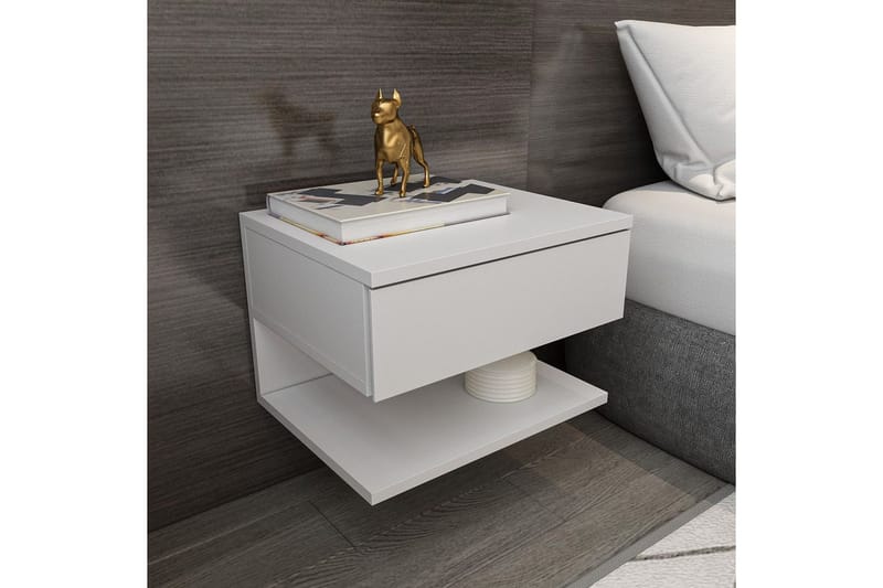 Telo Natbord 45 cm - Hvid - Møbler - Borde - Aflastningsbord - Sengebord