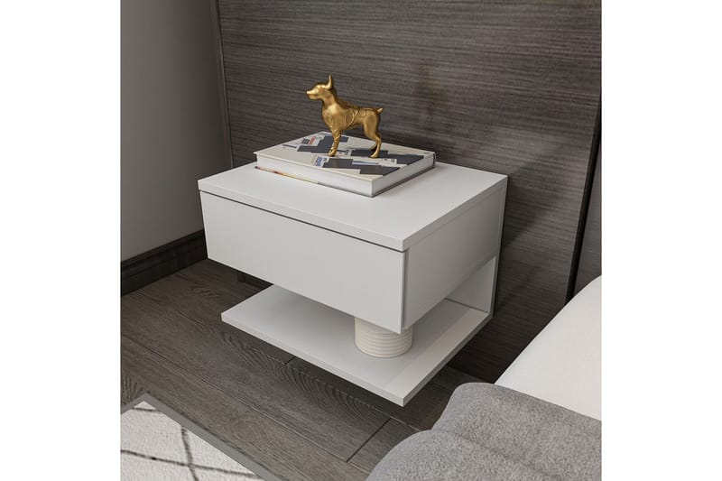 Telo Natbord 45 cm - Hvid - Møbler - Borde - Aflastningsbord - Sengebord
