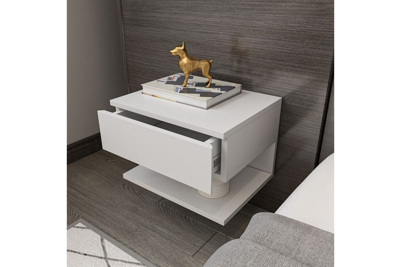 Telo Natbord 45 cm - Hvid - Møbler - Borde - Aflastningsbord - Sengebord