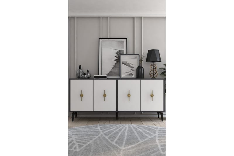 Thylen Konsolbord 180 cm - Antracit/Hvid - Møbler - Borde - Aflastningsbord - Entrébord