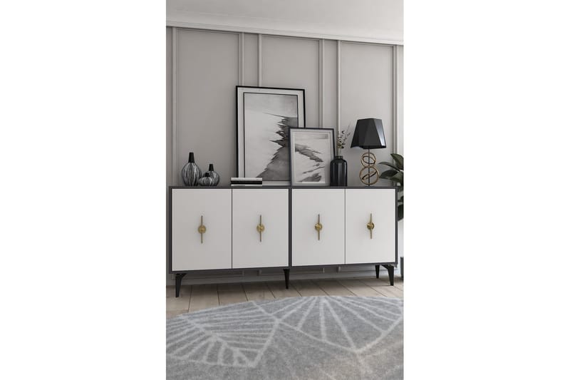 Thylen Konsolbord 180 cm - Antracit/Hvid - Møbler - Borde - Aflastningsbord - Entrébord