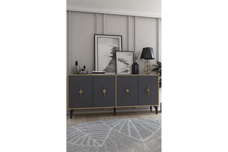 Thylen Konsolbord 180 cm - Eg/Antracit - Møbler - Borde - Aflastningsbord - Entrébord