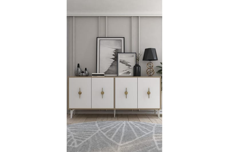 Thylen Konsolbord 180 cm - Eg/Hvid - Møbler - Borde - Aflastningsbord - Entrébord