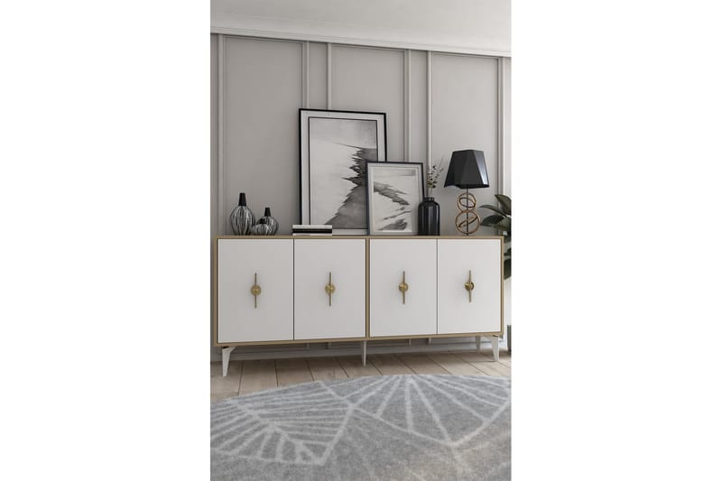 Thylen Konsolbord 180 cm - Eg/Hvid - Møbler - Borde - Aflastningsbord - Entrébord