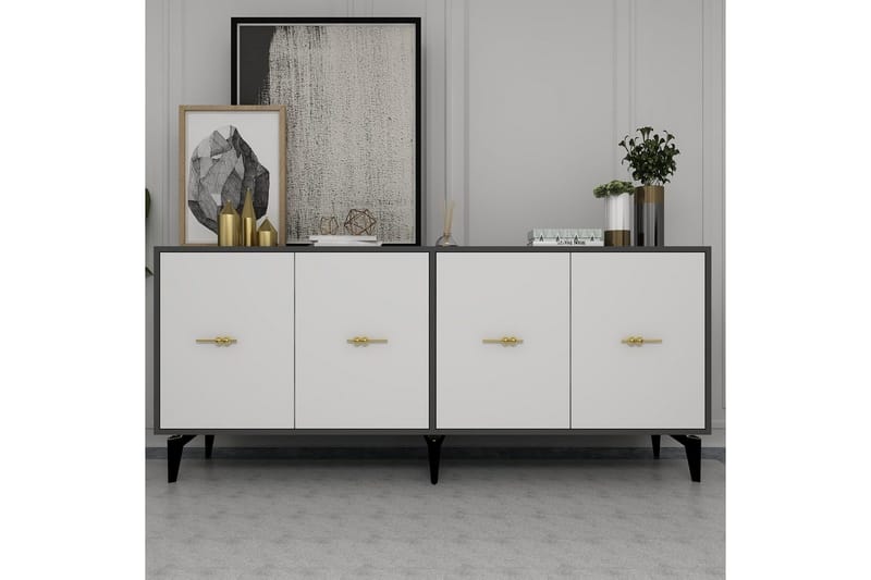 Thyros Konsolbord 180 cm - Antracit/Hvid - Møbler - Borde - Aflastningsbord - Entrébord