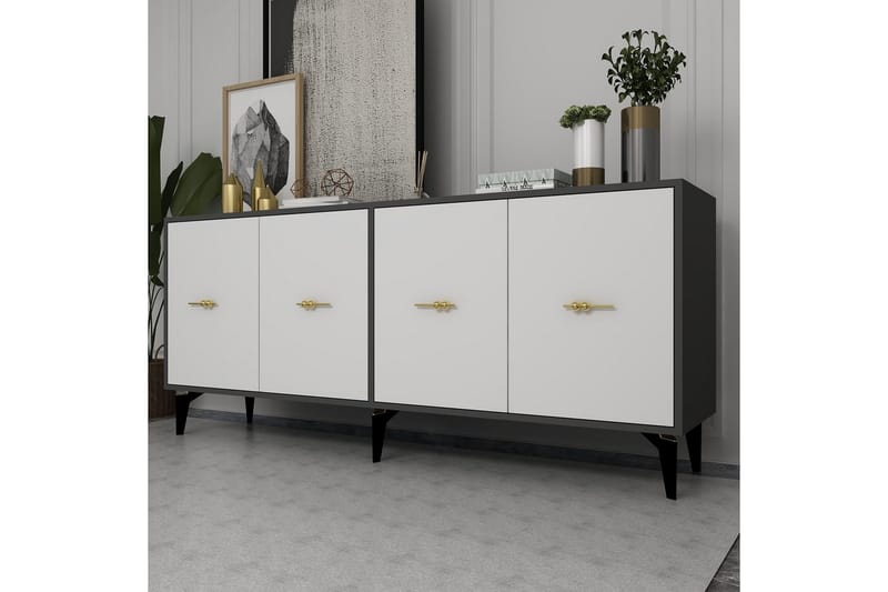 Thyros Konsolbord 180 cm - Antracit/Hvid - Møbler - Borde - Aflastningsbord - Entrébord