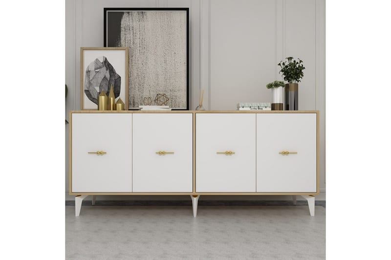 Thyros Konsolbord 180 cm - Eg/Hvid - Møbler - Borde - Aflastningsbord - Entrébord