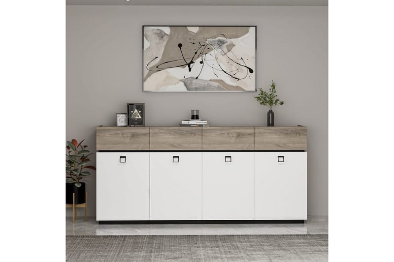 Tolwin Konsolbord 180 cm - Sort/Hvid - Møbler - Borde - Aflastningsbord - Entrébord
