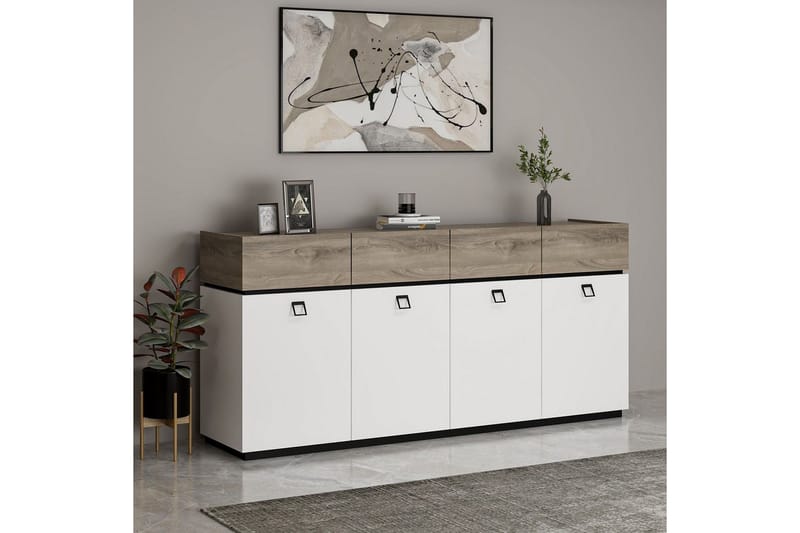 Tolwin Konsolbord 180 cm - Sort/Hvid - Møbler - Borde - Aflastningsbord - Entrébord