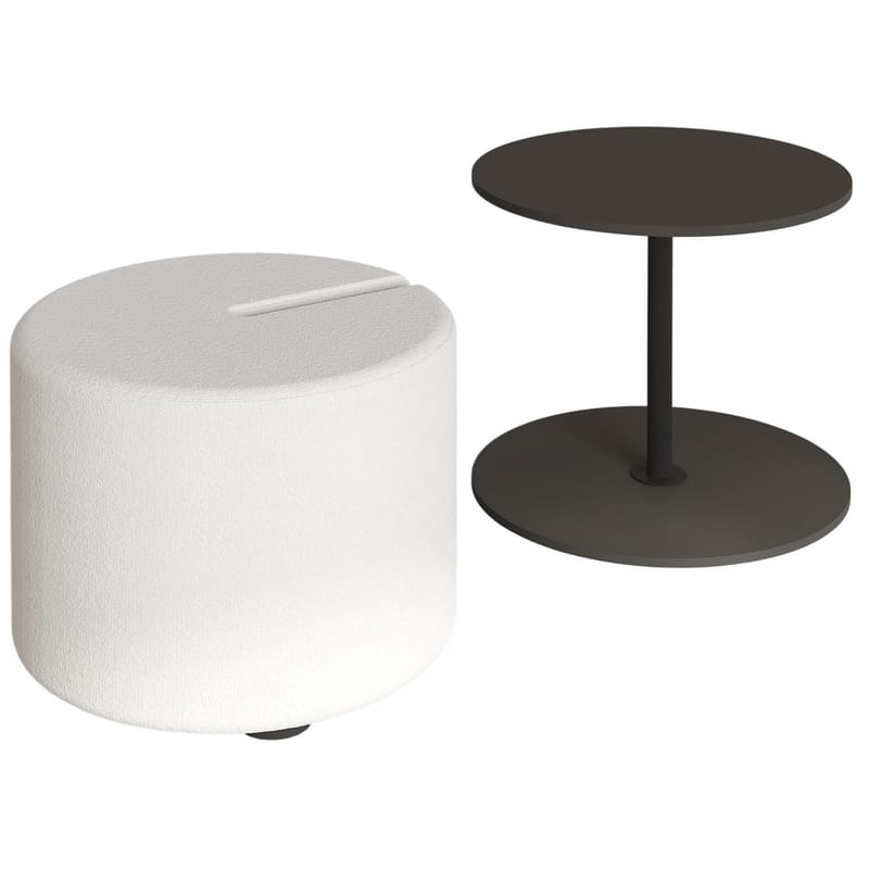 Torven Sæt med sideborde 43x47x43 cm - Antracit - Møbler - Borde - Aflastningsbord - Lampebord