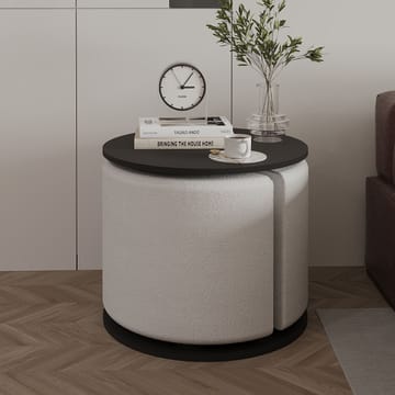 Torven Sæt med sideborde 43x47x43 cm - Antracit - Møbler - Borde - Aflastningsbord - Lampebord