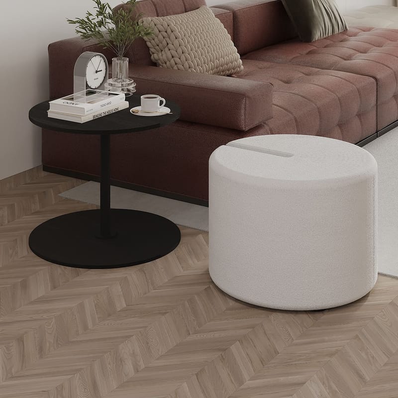 Torven Sæt med sideborde 43x47x43 cm - Sort - Møbler - Borde - Aflastningsbord - Lampebord