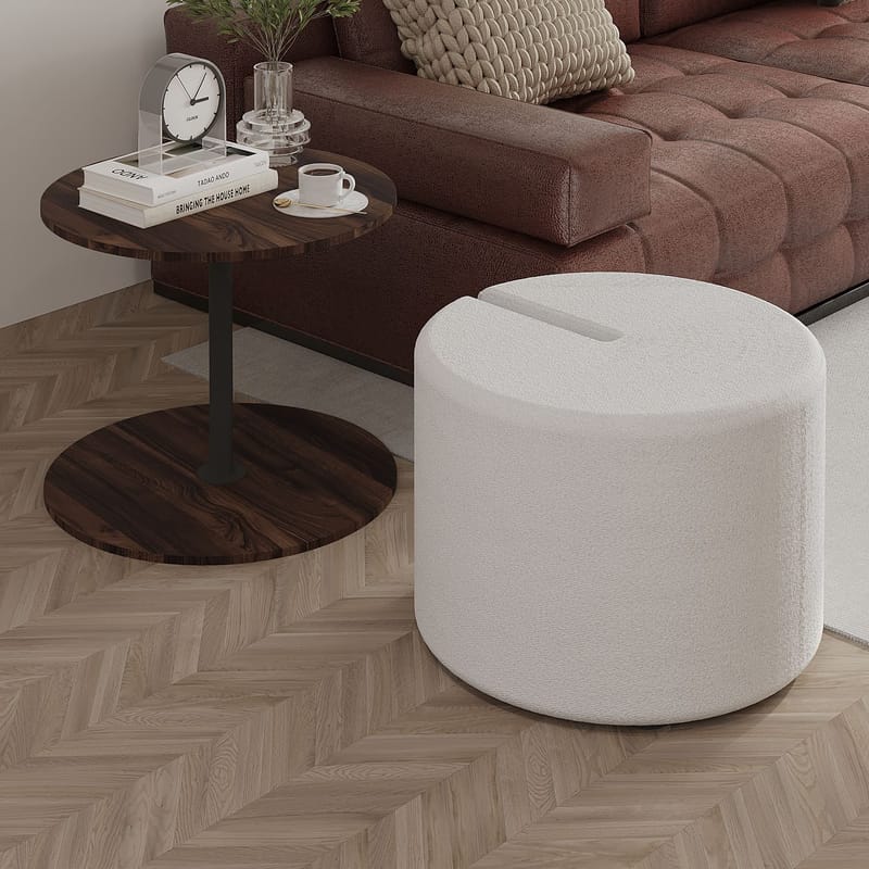 Torven Sæt med sideborde 43x47x43 cm - Valnød - Møbler - Borde - Aflastningsbord - Lampebord