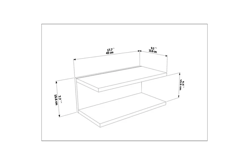 Torvic Natbord 45 cm - Beige - Møbler - Borde - Aflastningsbord - Sengebord