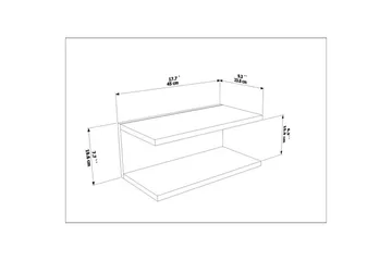 Torvic Natbord 45 cm - Brun - Møbler - Borde - Aflastningsbord - Sengebord