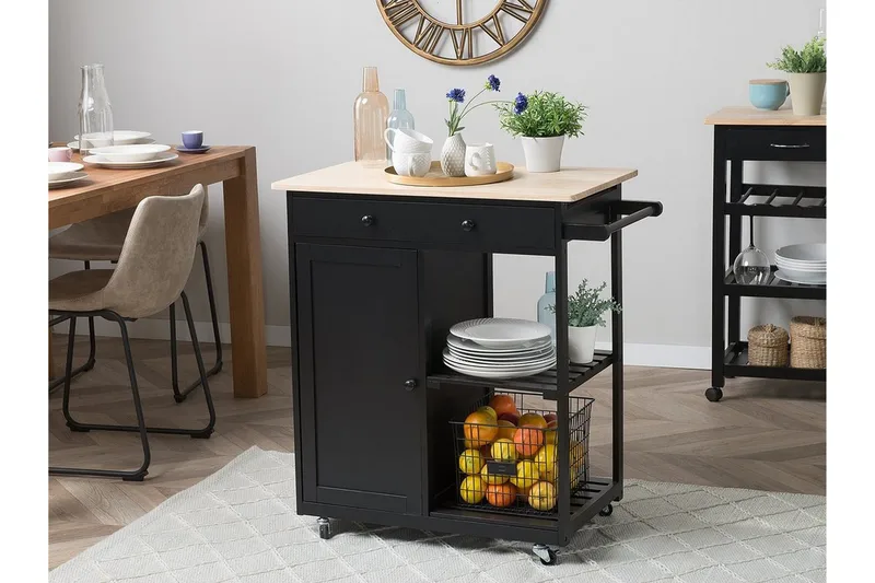 Trapani Serveringsplade 75 cm - Sort - Opbevaring - Køkkenøer