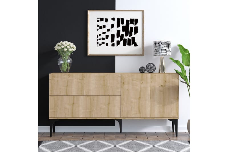 Tress Konsolbord 150 cm - Eg/Sort - Møbler - Borde - Aflastningsbord - Entrébord