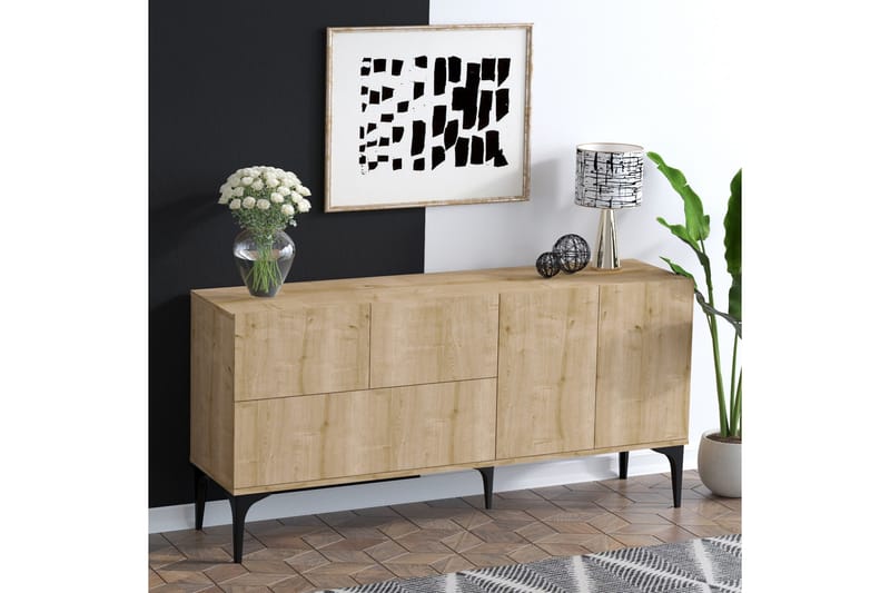 Tress Konsolbord 150 cm - Eg/Sort - Møbler - Borde - Aflastningsbord - Entrébord