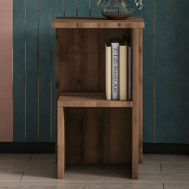 Tunel Natbord 29,6x50x29,6 cm - Antik valnød - Møbler - Borde - Aflastningsbord - Sengebord