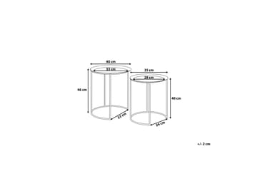 Twins Sidebord 2 St 40 | 40 cm - Sort - Møbler - Borde - Aflastningsbord - Indskudsborde