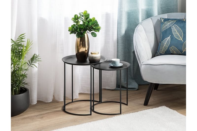 Twins Sidebord 2 St 40 | 40 cm - Sort - Møbler - Borde - Aflastningsbord