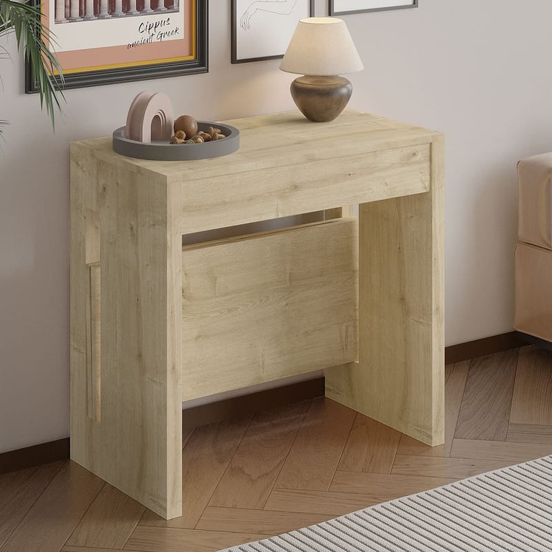 Udtrækkeligt konsolbord Homitis Nivo (80 x 76,1 x 44 cm) Sapphire Oak - Møbler - Borde - Aflastningsbord - Entrébord