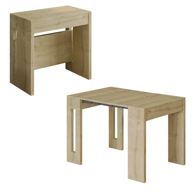 Udtrækkeligt konsolbord Homitis Nivo (80 x 76,1 x 44 cm) Sapphire Oak, undefined