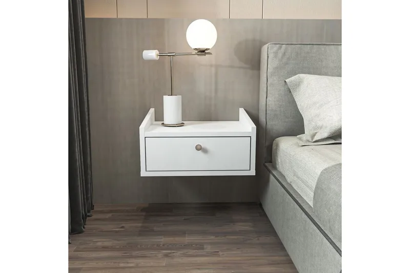 Valros Natbord 45 cm - Hvid - Møbler - Borde - Aflastningsbord - Sengebord