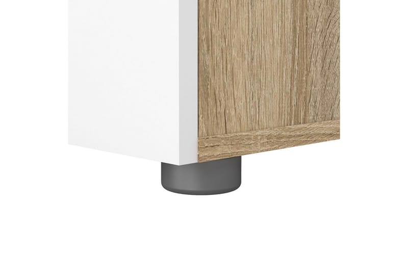 Vansu Natbord 40 cm - Hvid/Natur - Møbler - Borde - Aflastningsbord - Sengebord