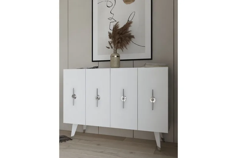 Varen Konsolbord 120 cm - Sølv/Hvid - Møbler - Borde - Aflastningsbord - Entrébord