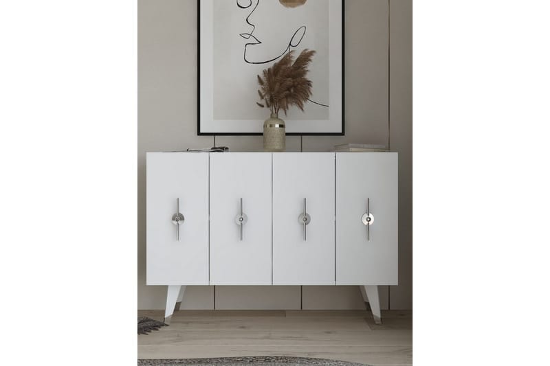 Varen Konsolbord 120 cm - Sølv/Hvid - Møbler - Borde - Aflastningsbord - Entrébord