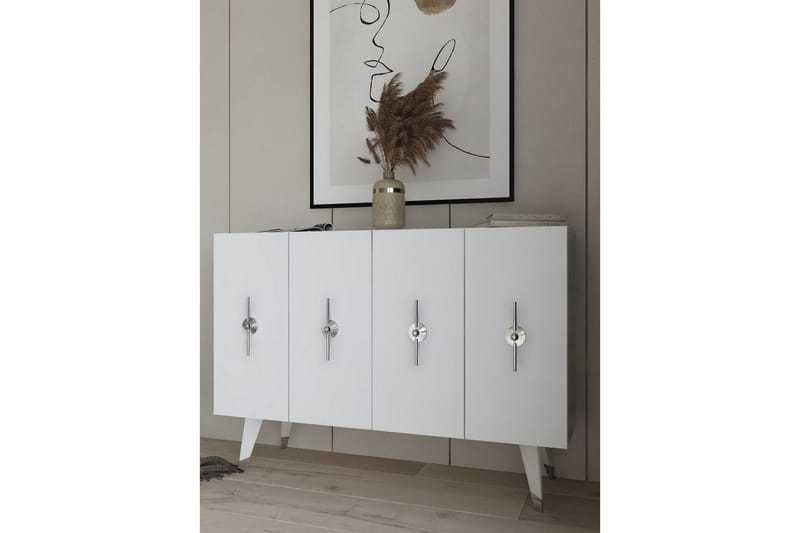 Varen Konsolbord 120 cm - Sølv/Hvid - Møbler - Borde - Aflastningsbord - Entrébord