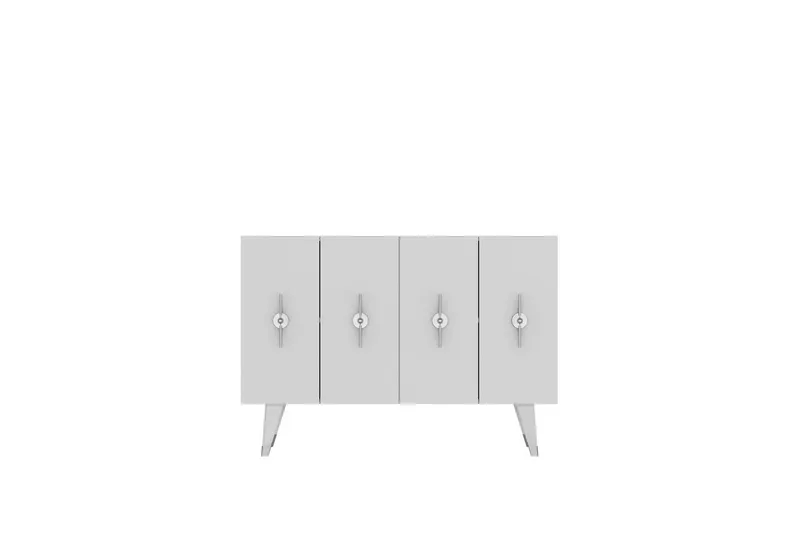 Varen Konsolbord 120 cm, Sølv/Hvid