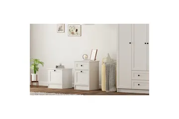 Varion Natbord 45 cm - Mat Hvid - Møbler - Borde - Aflastningsbord - Sengebord