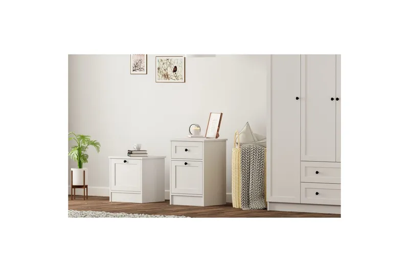 Varion Natbord 45 cm - Mat Hvid - Møbler - Borde - Aflastningsbord - Sengebord