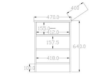 Varion Natbord 45 cm - Mat Hvid - Møbler - Borde - Aflastningsbord - Sengebord