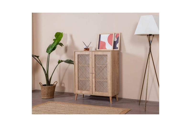 Velin Konsolbord 90 cm - Rødbrunt træ/Hvid - Møbler - Borde - Aflastningsbord - Entrébord
