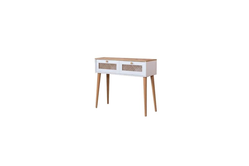 Velin Konsolbord 95 cm - Mellemfarvet træ/Hvid - Møbler - Borde - Aflastningsbord - Entrébord