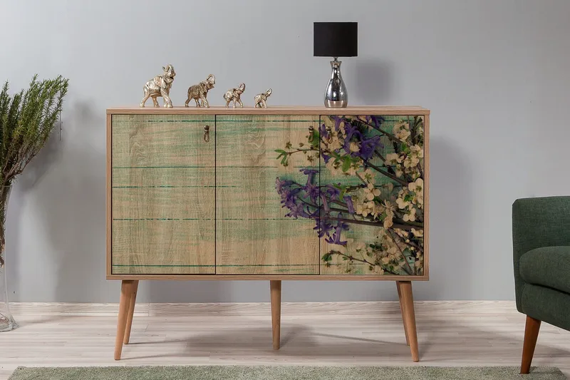 Vellavie Skænk Kirsebærblomst - Brun/Grøn - Opbevaring - Opbevaringsmøbler - Skænke & sideboards