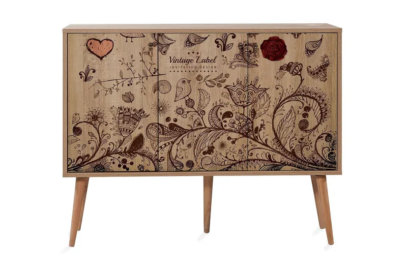 Vellavie Skænk Vintage Label, Mønstret